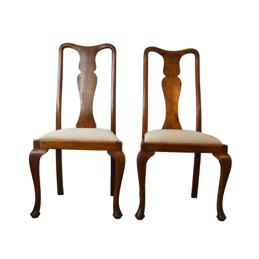 Pair of Queen Anne Dining Chairs